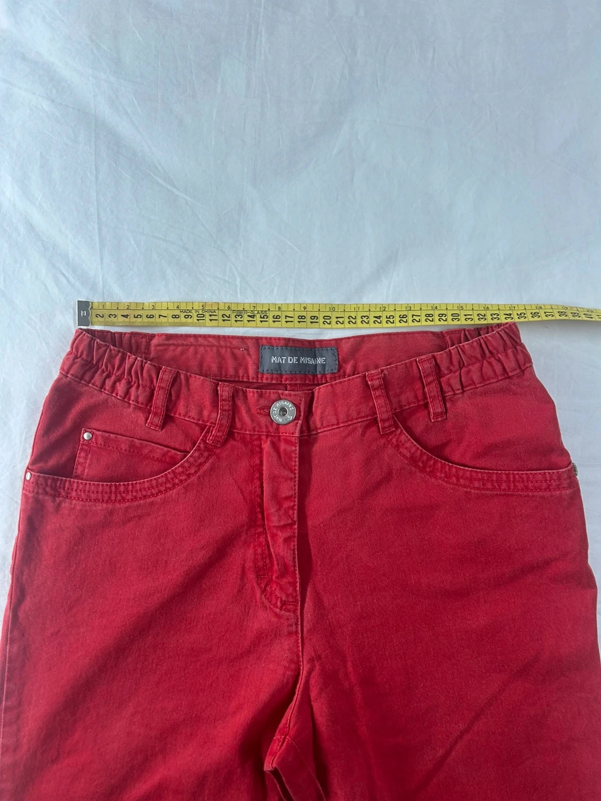 Mat de Misaine matte red skinny jeans size 38 – photo 7
